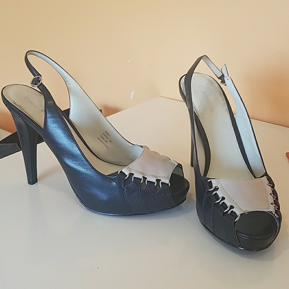 Calvin Klein leather heels
